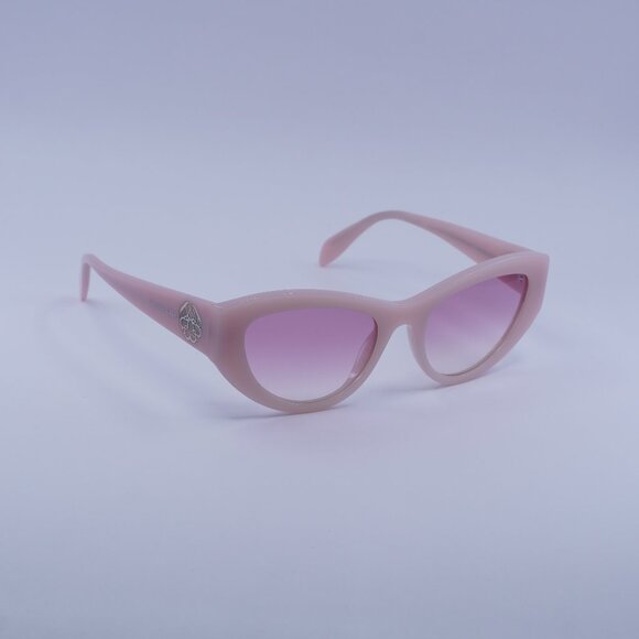 Alexander McQueen AM0377S 003 Sunglasses Pink Cat Eye Frame, Pink Lenses - Picture 1 of 11